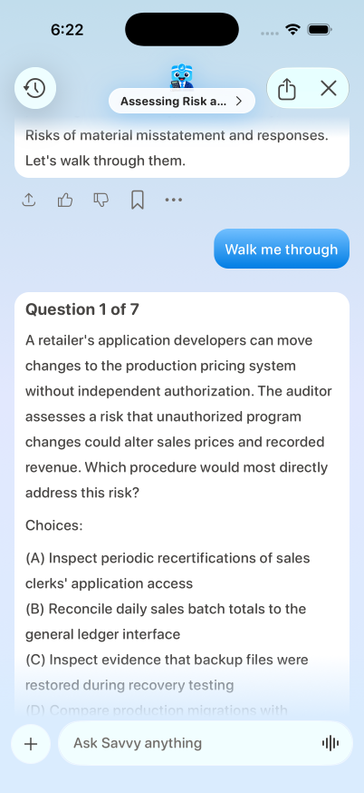CPA, after the first tap, on iPhone