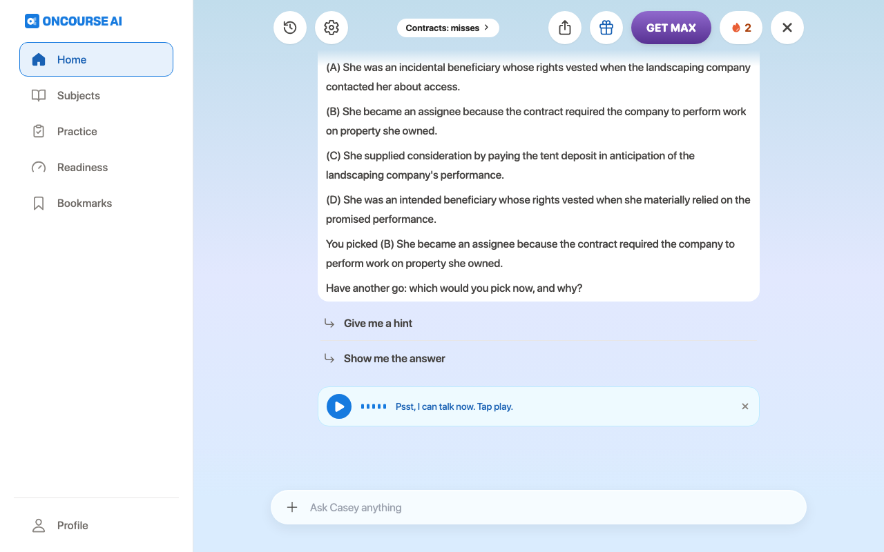 Bar Exam, the walkthrough reopened, on Web