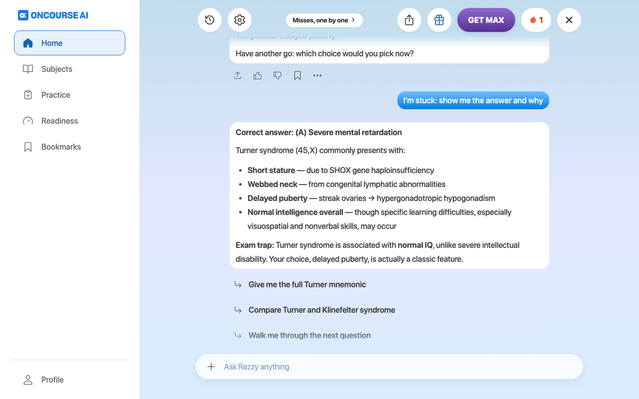 Indian Medical PG (NEET-PG), walkthrough after one answer, on Web